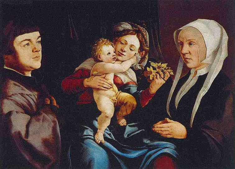 Madonna of the Daffodils with the Child and Donors